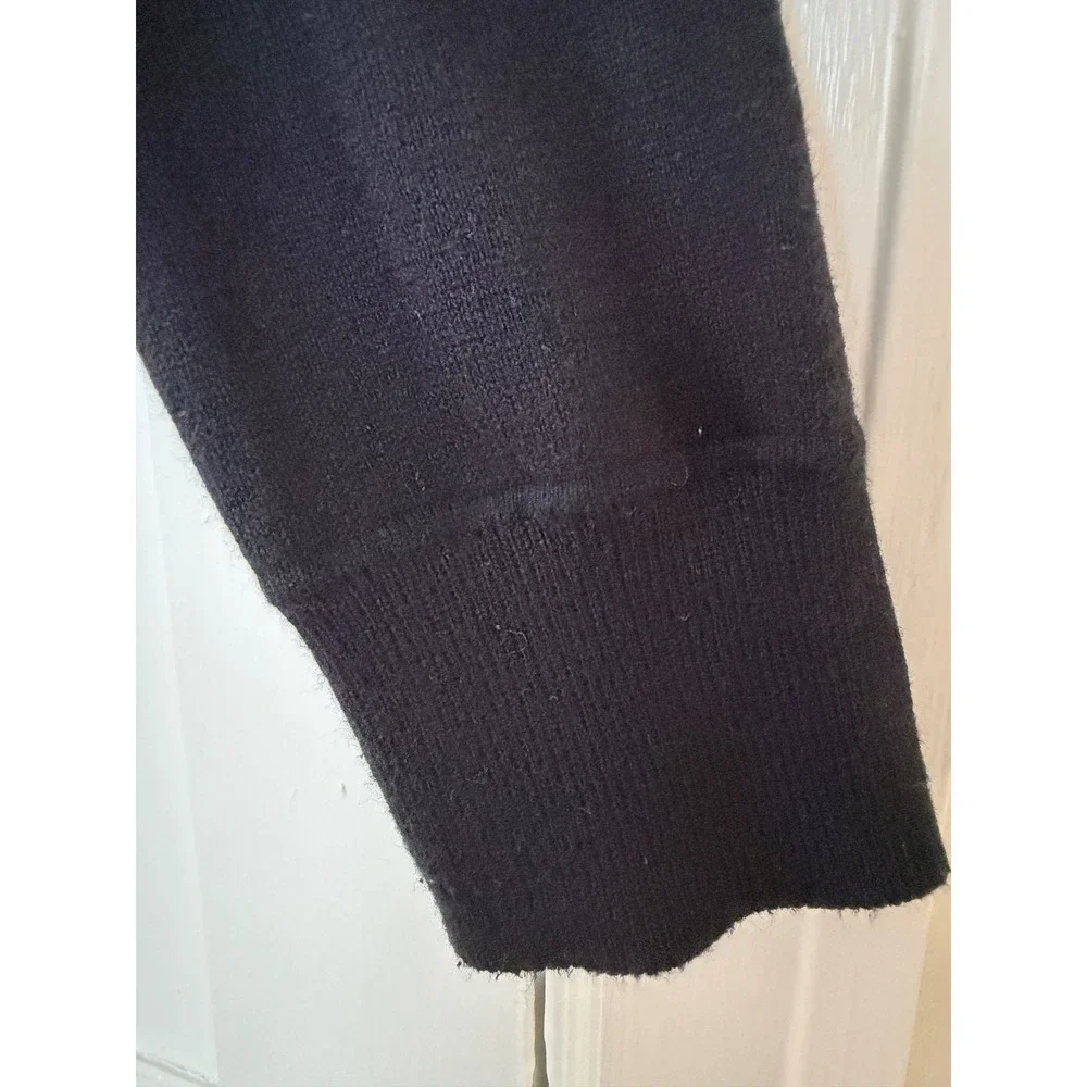 Nordstrom Tech-Smart Mens Black Cotton Merino Wool Blend Crewneck Sweater S Slim